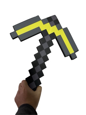 Juguete Picota Diseño Oro Minecraft 45x35 Cm Material Goma Eva