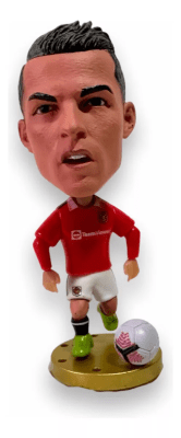 Figura 7 Cm Futbolista Cristian Ronaldo Camiseta Mu Y Soport