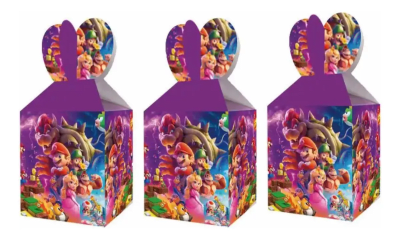 Pack 6 Cajas Cumpleaños Dulces Súper Mario Bros 2023 Movie1