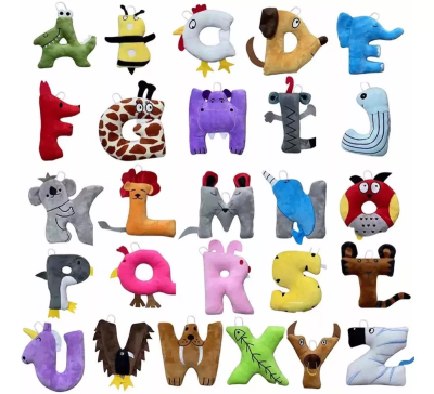 Set 26 Peluches Alfabeto Lore Diseño Animales De Felpa 16cm1