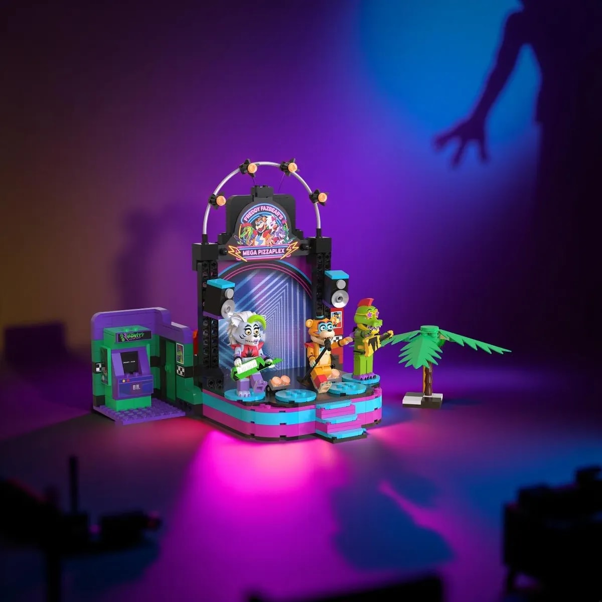 Merry Friday × Google Play フリップボックス Playset Pizzaplex Fnaf 454 Pcs Freddy Monty & Roxy Original