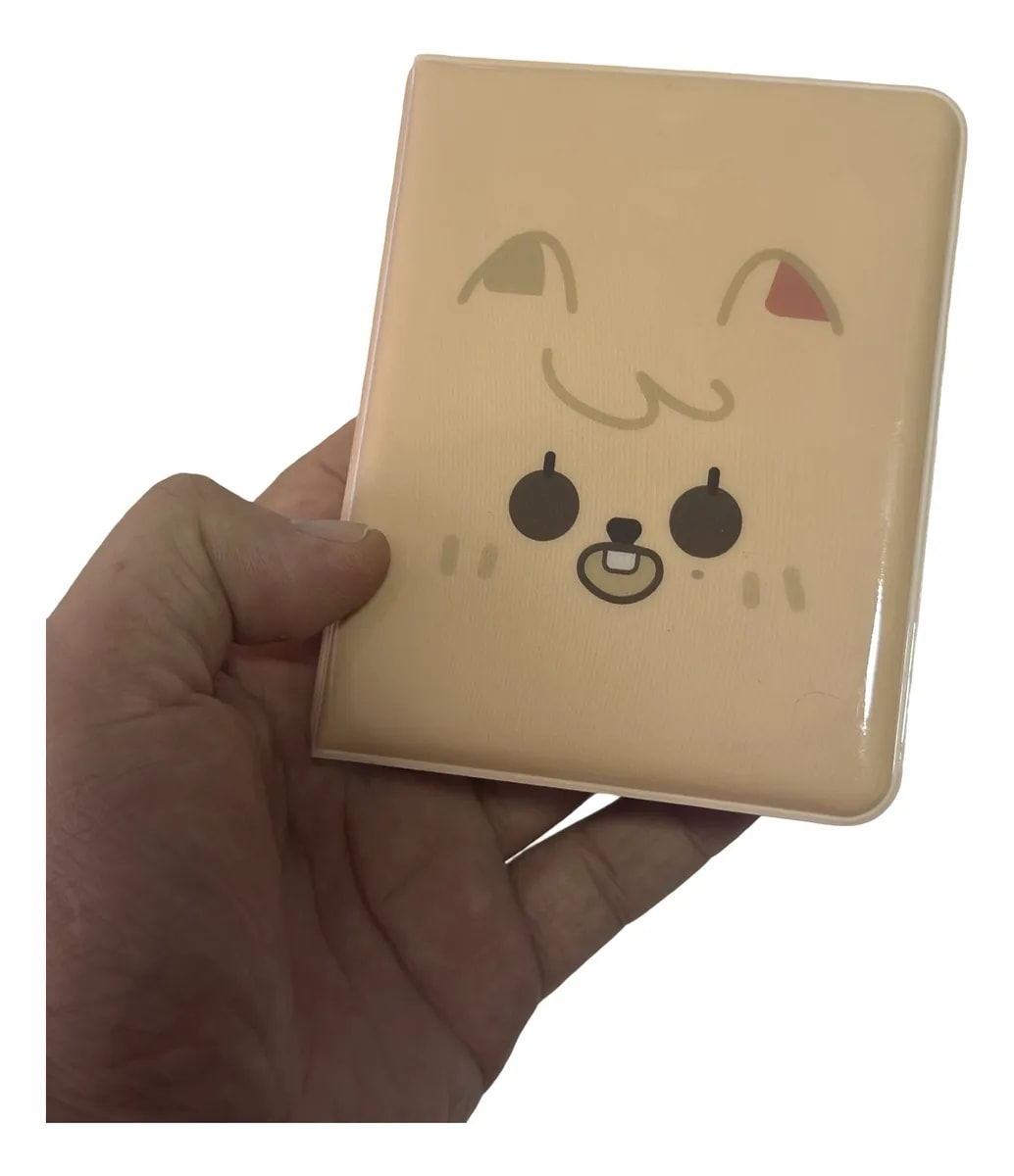 Binder K-pop Han Quokka Skzoo Stray Kids Photocards 9x6 Cm Beige