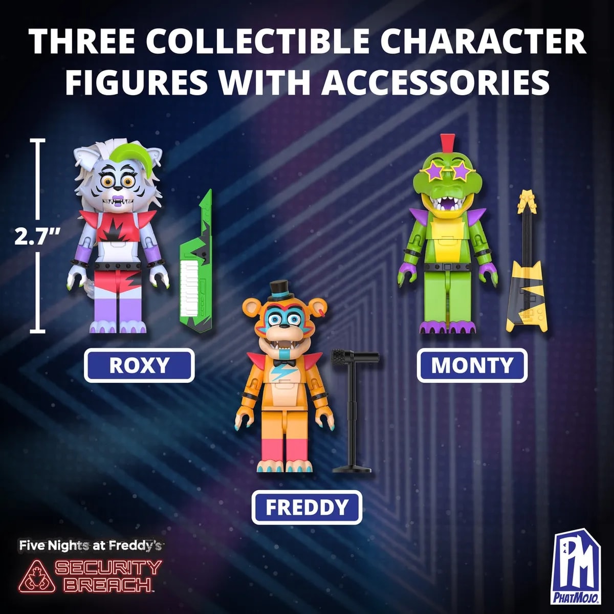 Playset Pizzaplex Fnaf 454 Pcs Freddy Monty & Roxy Original