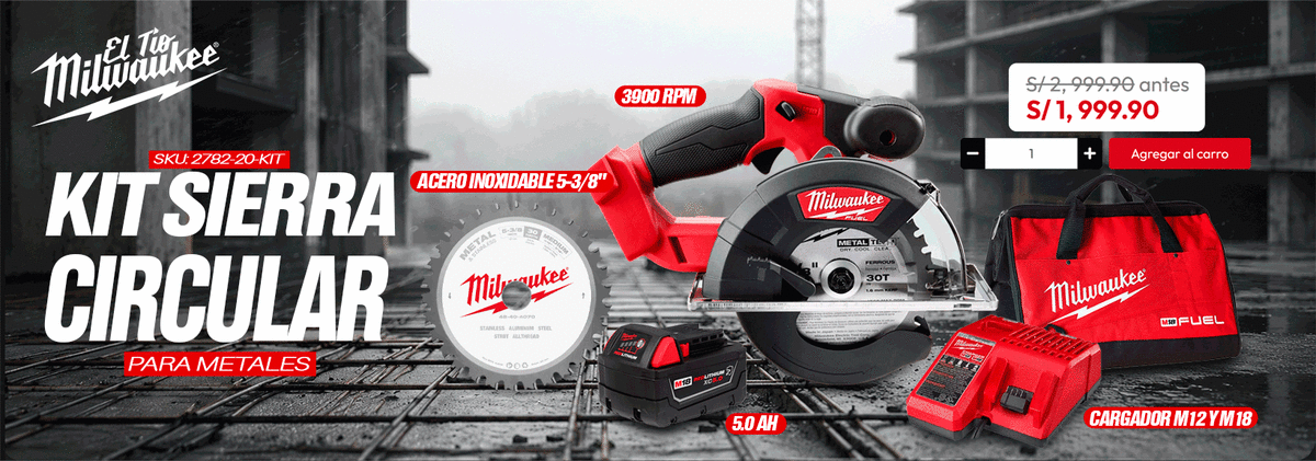 product kit sierra circular para metales 5 3 8 2782 20 bateria 5ah cargador accesorios