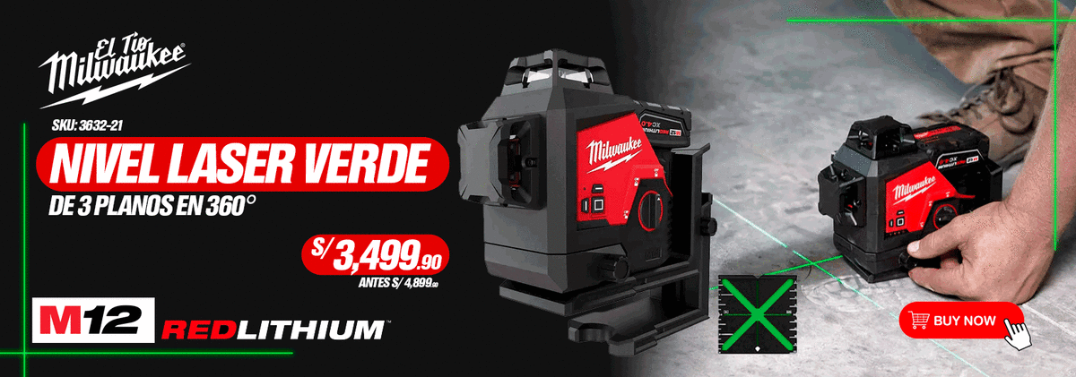 product nivel laser verde de 3 planos en 360 m12 3632 21
