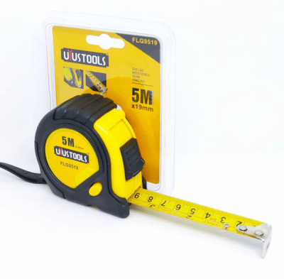 WINCHA DE GOMA CON 3 FRENOS 5M×19MM UYUSTOOLS