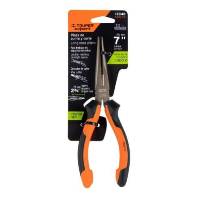 ALICATE DE PUNTA Y CORTE 7 MANGO COMFORT GRIP, TRUPER EXPERT