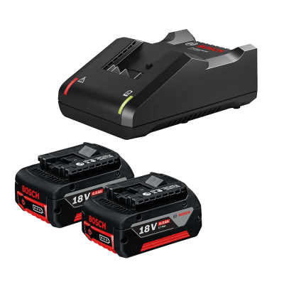 KIT DE 2 BATERIAS GBA 18V 4AH + CARGADOR GAL 18V-40 BIVOLT 18V BOSCH / 1600A02RM8-000