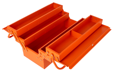 BAHCO - CAJA DE HERRAMIENTAS 5 COMPARTIMENTOS CON ASA PLEGABLE /3149-OR