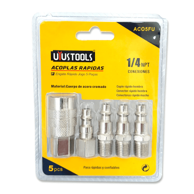 Juego de acoples rapidos 5 piezas uyustools aco5fu