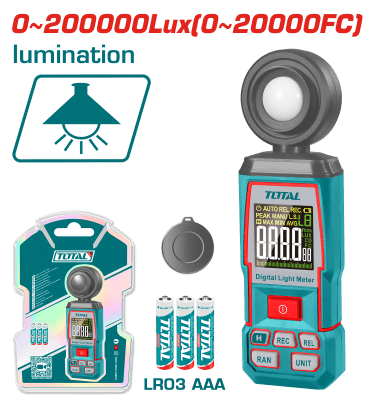 LUXOMETRO DIGITAL 0-200000LUX TOTAL - TETLU031