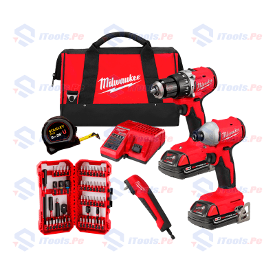 SUPER COMBAZO TALADRO PERCUTOR Y ATORNILLADOR DE IMPACTO M18 MILWAUKEE