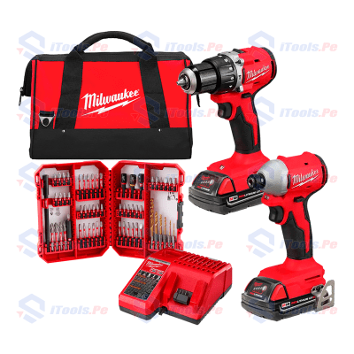 COMBO INICIO BRUSHLESS M18 MILWAUKEE 3610-259 + SET DE ACCESORIOS 60 PCS