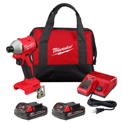 Kit de destornillador de impacto hexagonal compacto de 1/4