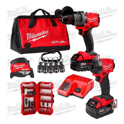 EL SUPER COMBO M18 FUEL 4TA GENERACIÓN + ACCESORIOS MILWAUKEE