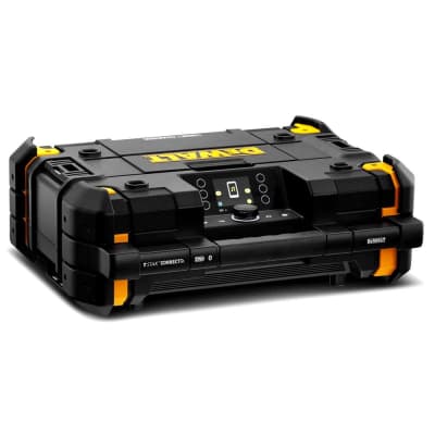 RADIO DIGITAL BLUETOOTH DEWALT FLEXVOLT XR TSTAK PARA LUGAR DE TRABAJO RUDO