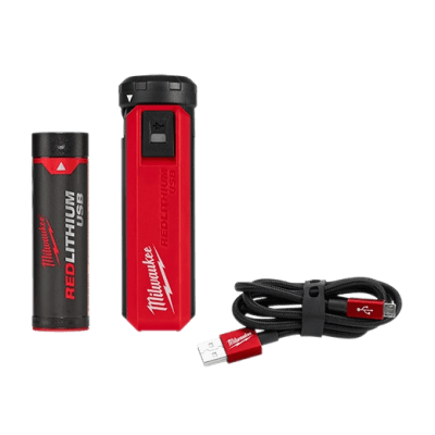 KIT FUENTE DE ENERGIA PORTATIL Y CARGADOR + BATERIA USB REDLITHIUM MILWAUKEE / 48-59-2013