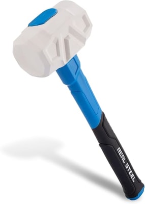 MARTILLO DE GOMA BLANCO DE 32 ONZAS CON CABEZA SÓLIDA REAL STELL / HM0323
