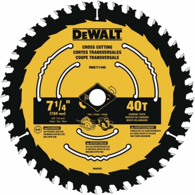 Disco para Sierra Circular 7-1/4” x 40D – DWA171440