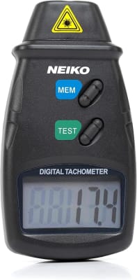 TACÓMETRO DIGITAL, FOTO SIN CONTACTO LÁSER , PRECISIÓN 2,5- 99,999 RPM / NEIKO 20713A