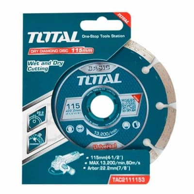 DISCO DE CORTE DIAMANTADO SEGMENTADO 4 1/2 TAC2111153 TOTAL