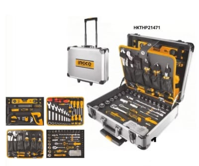 MALETA DE HERRAMIENTAS DE DADOS Y LLAVES  147 PIEZAS  1/2 , 1/4 INGCO