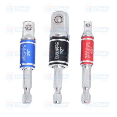 ADAPTADOR PARA ATORNILLADOR DE IMPACTO A DADO 3 PZS 1/4