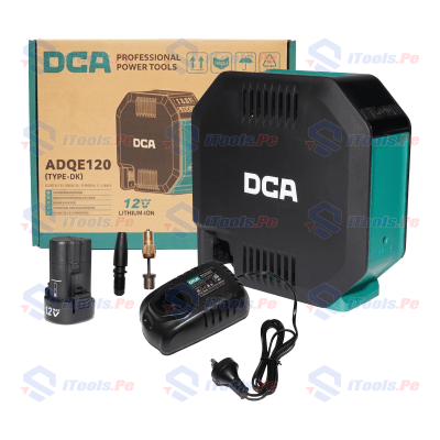 COMPRESOR DE AIRE INALAMBRICO PORTÁTIL DCA 12V- ADQE120DK