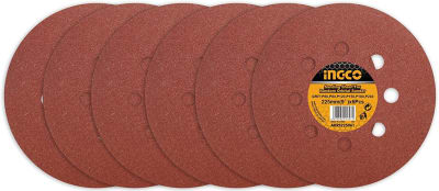 SET 6 LIJAS VELCRO Ø 225MM PARA LIJADORA DE PARED DRYWALL INGCO AKRS225061