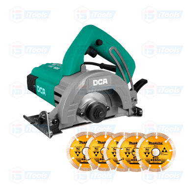 SIERRA CORTADORA DE MÁRMOL DCA + DISCO DIAMANTADO MAKITA / AZE03-125-KIT