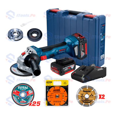 KIT AMOLADORA ANGULAR BOSCH + DISCOS