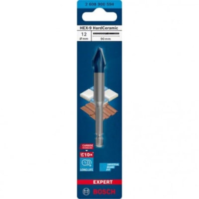 Broca hardceramic hex-9 12mm x 90 mm