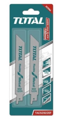 SET HOJA SIERRA SABLE PARA METAL 2 PZS TOTAL TOOLS TAC52922EF