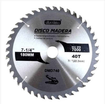 DISCO PARA MADERA 7 1/4