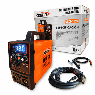 SOLDADORA INVERTER MIG 120A REDBO MULTIPROCESO
