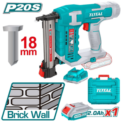 CLAVADORA INALAMBRICA PARA CONCRETO 20V 18MM CON BATERIA Y CARGADOR TOTAL / TCSTLI3808