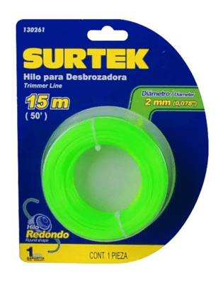 Nylon para desbrozadora en blíster 2mm x 15 mt Surtek