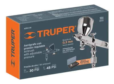AEROGRAFO DE GRAVEDAD CON VASO FIJO TRUPER - 16020