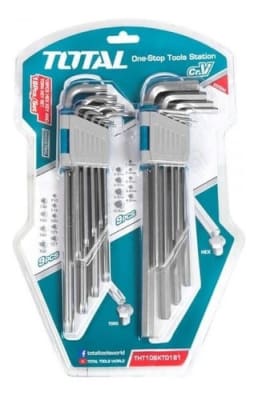 JUEGO DE LLAVES HEXAGONALES Y TORXS 18 PCS TOTAL THT106KT0181