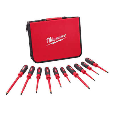 JUEGO DESTORNILLADOR CON AISLAMIENTO 10 PCS 1000V MILWAUKEE / 48-22-2210