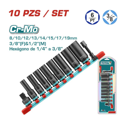 JUEGO DE DADOS LARGOS DE IMPACTO 3/8