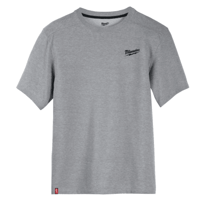 POLO DE TRABAJO HIBRIDA FREEFLEX MANGA CORTA GRIS L MILWAUKEE /603GL
