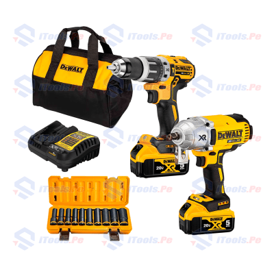 Combo XR Taladro Percutor 70Nm + Llave de Impacto 950NM Dewalt Industrial