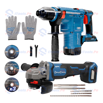 Combo rotomartillo sds plus 3.5j + amoladora 5” 3 velocidades hombre muerto / DCKIT59.02FK-DGS2