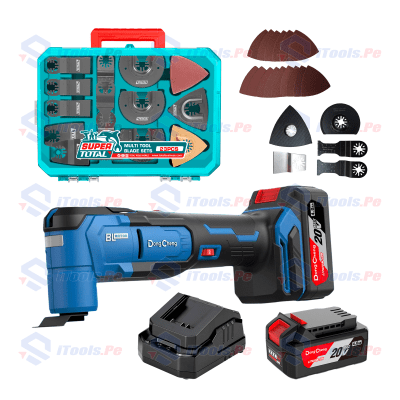KIT MULTIHERRAMIENTA OSCILANTE DONG CHENG DCMD20EM + ACCESORIOS