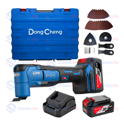 KIT MULTIHERRAMIENTAS SIERRA OSCILANTE INALAMBRICO 20V 4AH 400W DONGCHENG / DCMD20EM
