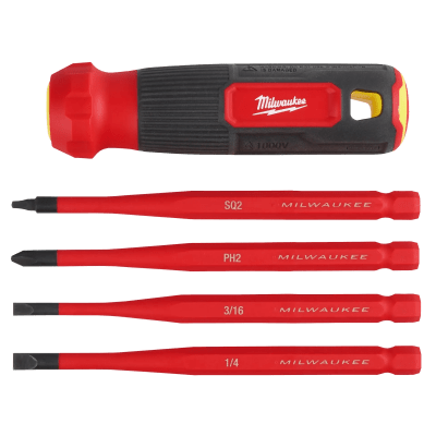 Juego de 4 Puntas Intercambiables Aisladas a 1,000 V /48-22-2216 MILWAUKEE