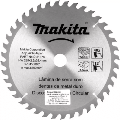 Disco de sierra para madera (9-1/4x1