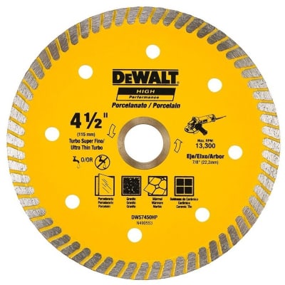 DISCO PARA PORCELANATO 4 1/2 DEWALT - DW57450HP