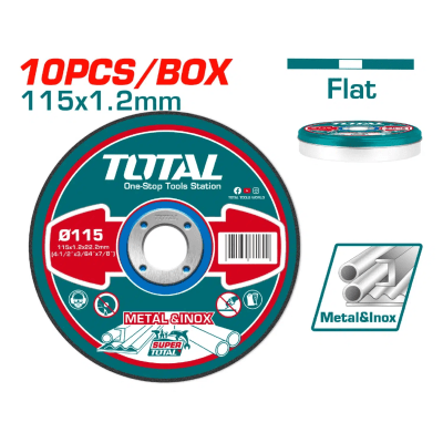 SET DISCOS DE CORTE PARA METAL 115MM X 1.2MM X 22.2MM 10 PCS- TAC2211155